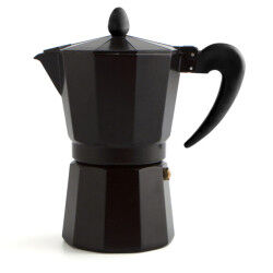 Cafetera Italiana Quid Negro Metal Baquelita