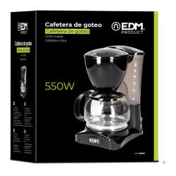 Drip Coffee Machine EDM 07653 Black 550 W 6 Cups 0,6 L