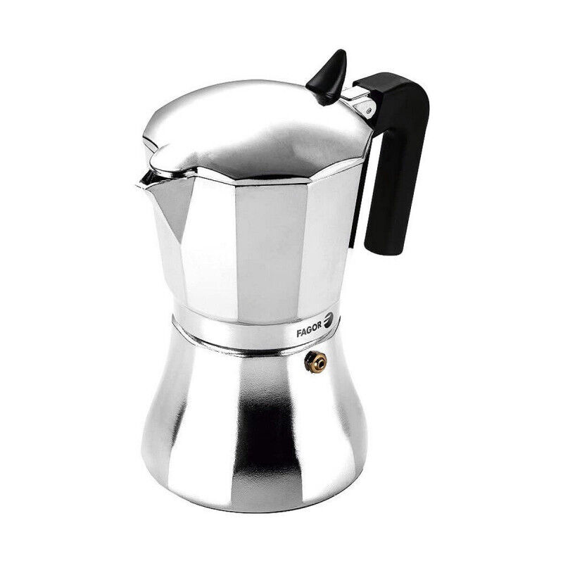 Italian Coffee Pot Fagor Steel Aluminium 9 Cups (1 Unit)