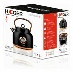 Hervidor y Tetera Eléctrica Haeger EK-22B.024A Negro Acero Inoxidable 2200 W 1,7 L