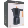 Italian Coffee Pot Vin Bouquet Aluminium 9 Cups Black