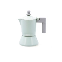 Cafetera Italiana Quid Ozon Verde Metal 3 Tazas