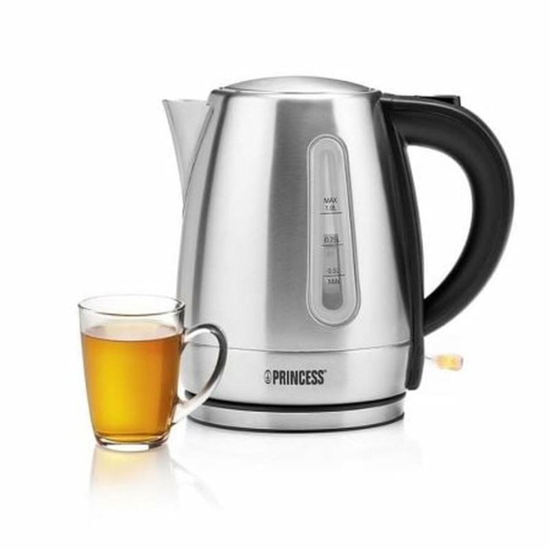 Kettle Princess 01.236023.01.001 1 L 2200W Grey Black/Silver Stainless steel Plastic 2200 W 1 L