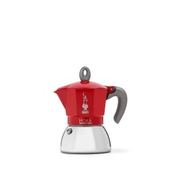 Italian Coffee Pot Bialetti Moka Induction Black Red Aluminium 150 ml (1 Unit)