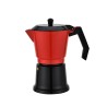 Cafetera Italiana Feel Maestro MR-1657-6 Negro Rojo Aluminio 300 ml 6 Tazas