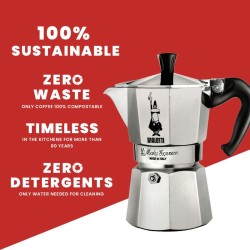 Italian Coffee Pot Bialetti 990001164 Aluminium 4 Cups 0,23 l