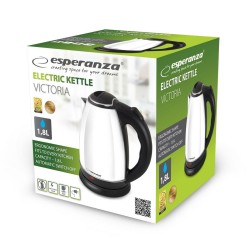 Kettle Esperanza EKK113W White Black Stainless steel Plastic 1800 W 1,8 L