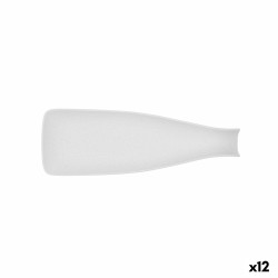 Plateau apéritif Bidasoa Fosil Blanc Céramique Alumine Bouteille 31 x 10,1 x 4 cm (12 Unités)