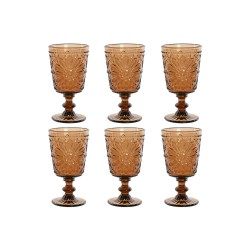 Set of cups Home ESPRIT Crystal 8,5 x 8,5 x 16,3 cm (6 Units)