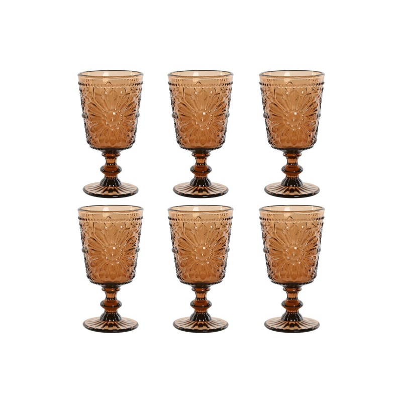 Set de Copas Home ESPRIT Cristal 8,5 x 8,5 x 16,3 cm (6 Unidades)