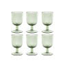 Set de Copas Home ESPRIT Verde Cristal 300 ml 8 x 8 x 14 cm (6 Unidades)