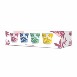 Juego de Tazas de Café Bialetti Primavera Colores surtidos Porcelana 90 ml 4 Piezas