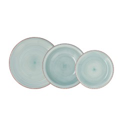 Tableware Quid Vita Aqua Blue Ceramic 18 Pieces