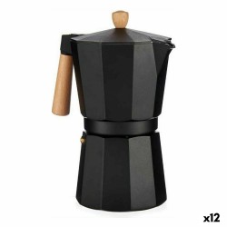 Italian Coffee Pot A611BQ-12 T Brown Black Wood Aluminium 650 ml (12 Units)