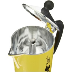 Cafetera Italiana Bialetti Rainbow Amarillo Metal 6 Tazas