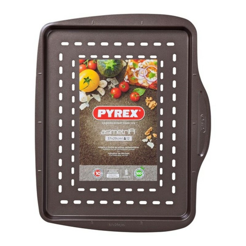 Bandeja para Horno Pizza Pyrex Asimetria Acero Galvanizado (37 cm)