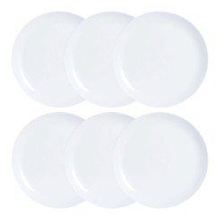 Set de Platos Luminarc Diwali 6 pcs Blanco Vidrio