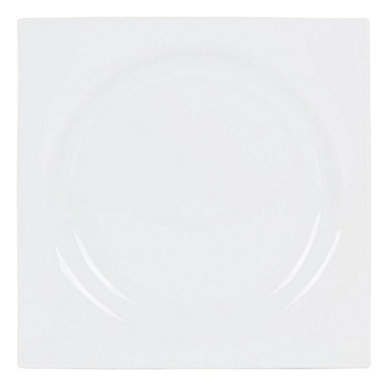 Plato Llano Zen Porcelana Blanco (27 x 27 x 3 cm)