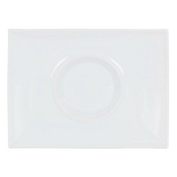 Plato Llano Gourmet Porcelana Blanco (29,5 x 22 x 3 cm)