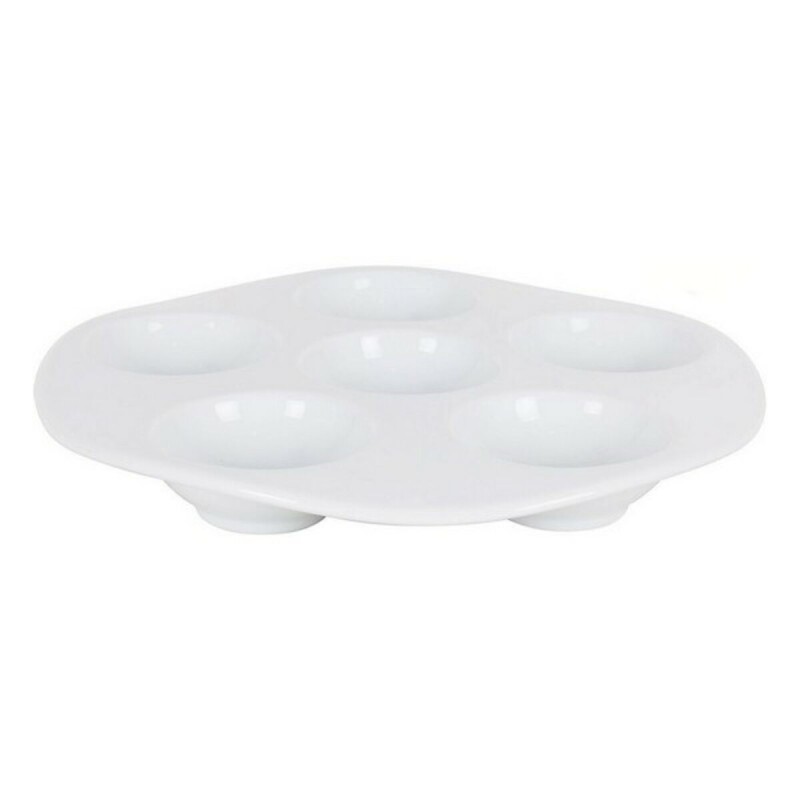 Bol pour Apéritifs Inde 729c3 Blanc Porcelaine 6 compartiments