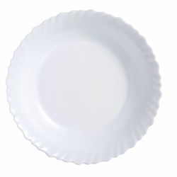 Plato Llano Luminarc Feston Blanco Vidrio (Ø 25 cm)