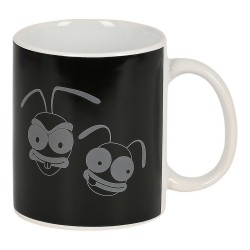 Taza Mug El Hormiguero Blanco Cerámica Negro (350 ml)