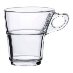 Juego de 6 Tazas de Café Duralex Caprice Transparente Cristal 90 ml 900 ml 6 Piezas (6 Unidades)