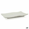 Plato Llano Bidasoa Ikonic Rectangular Gris Plástico (20,7 x 13 x 2 cm) (Pack 12x)