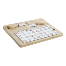 Snack tray DKD Home Decor 24,5 x 20 x 1,2 cm Multicolour Stoneware