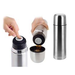 Thermos with Dispenser Stopper Excellent Houseware Stainless steel (1 L)