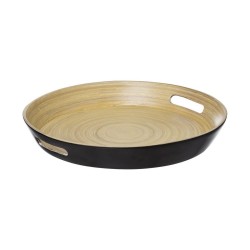 Bandeja 5five Simply Smart Noir Kitchen Natural Bambú Ø 42 cm