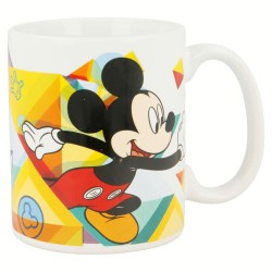 Mug Mickey Mouse Happy smiles Blue Red Ceramic 350 ml