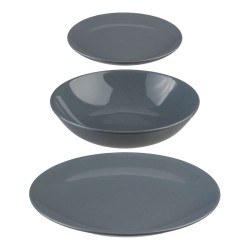 Tableware Secret de Gourmet Grey Ceramic 18 Pieces