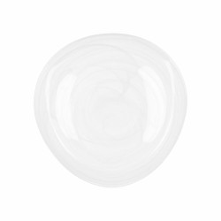 Flat plate Quid Boreal White Glass Ø 30 cm (6 Units) (Pack 6x)