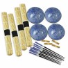 Sushi Set DKD Home Decor 14,5 x 14,5 x 31 cm Black Blue Stoneware Oriental (16 Pieces)