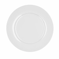 Assiette plate Bidasoa Glacial Céramique Blanc (27 cm) (Pack 4x)