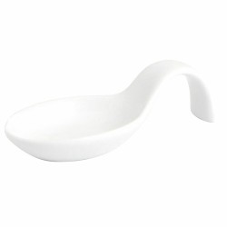 Cocktail Spoon Quid Chef Ceramic White 10 x 5 cm (12 Units) (Pack 12x)