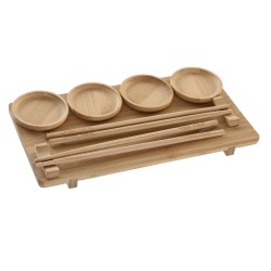 Set de sushi DKD Home Decor 24 x 0,5 x 0,5 cm Naturel Oriental