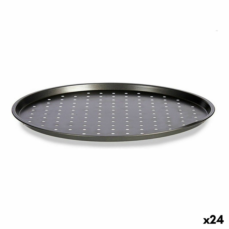 Bandeja para Horno Pizza Gris Acero al carbono 33 x 1 x 33 cm (24 Unidades)