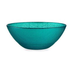 Bowl Ø 15 cm Turquoise Glass (6 Units)