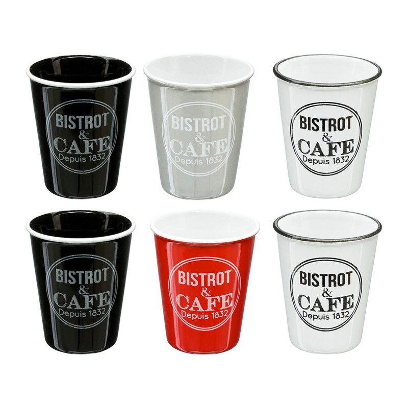 Ensemble de 6 tasses à café 5five Simply Smart Bistrot Multicouleur 110 ml