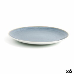 Plato Llano Ariane Terra Cerámica Azul (Ø 31 cm) (6 Unidades)