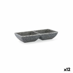 Bandeja de Aperitivos Quid Lonja Gris Plástico 17 x 7 x 3 cm (12 Unidades)