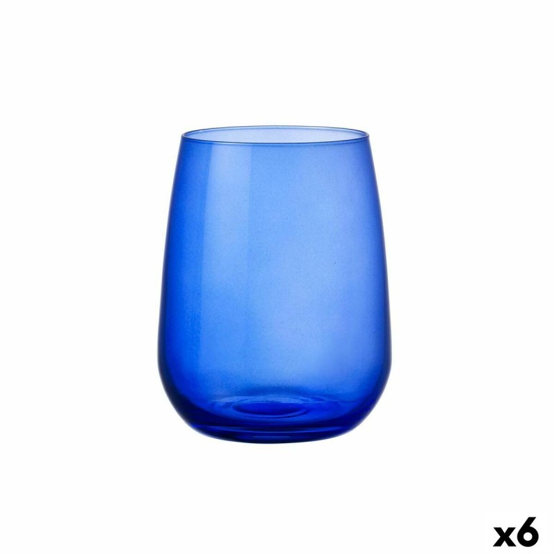 Vaso Bormioli Rocco Restaurant Cobalto Azul Vidrio (430 ml) (6 Unidades)