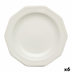 Plato de Postre Churchill Artic Cerámica Blanco Loza (Ø 20,5 cm) (6 Unidades)