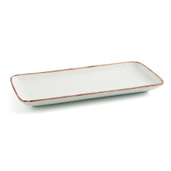 Serving Platter Ariane Terra Rectangular Ceramic Beige (36 x 16,5 cm) (6 Units)