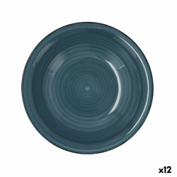 Deep Plate Quid Vita Ceramic Blue (ø 21,5 cm) (12 Units)