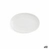 Fuente de Cocina Ariane Vital Coupe Ovalado Blanco Cerámica Ø 21 cm (12 Unidades)