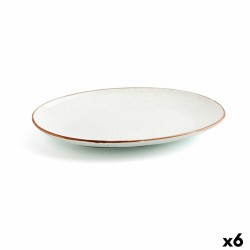 Plat à Gratin Ariane Terra Oblongue Céramique Beige (Ø 32 cm) (6 Unités)