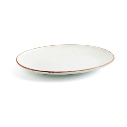 Fuente de Cocina Ariane Terra Ovalado Cerámica Beige (Ø 32 cm) (6 Unidades)